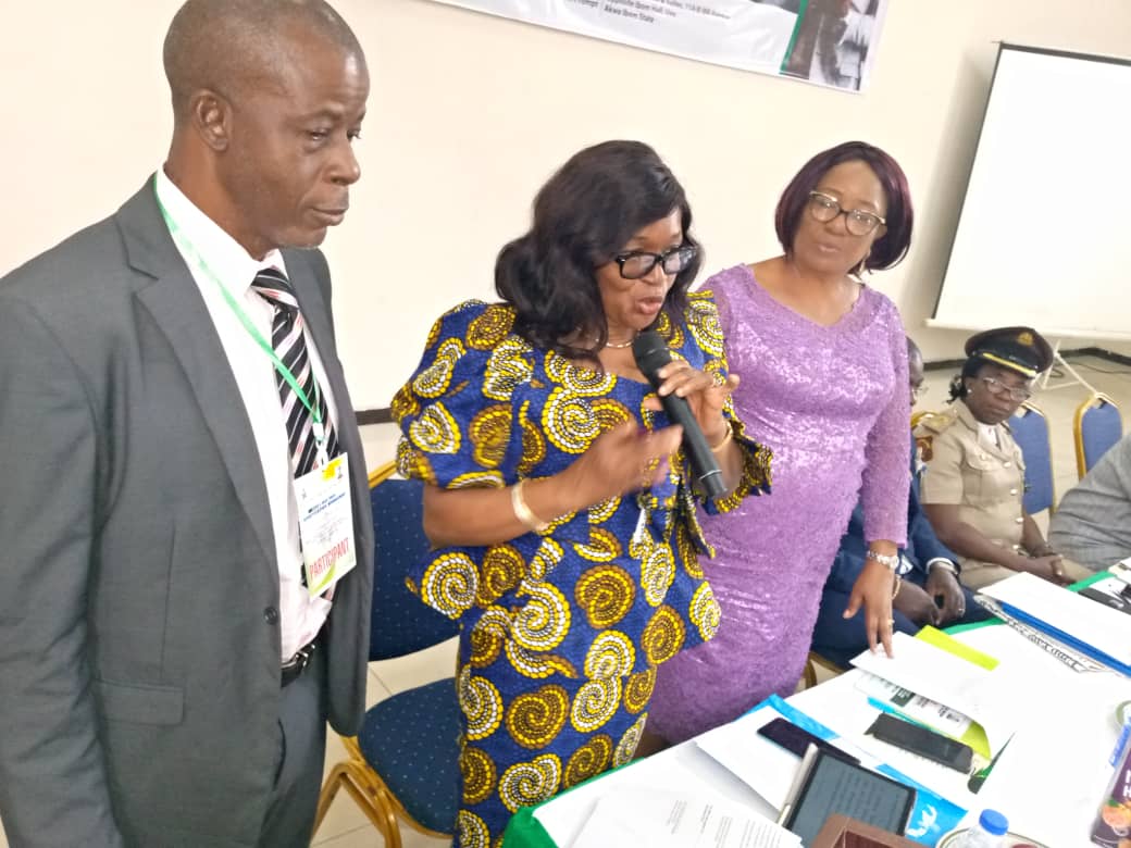 Prof Chinwe Veronica Anunobi, National Librarian and CEO, National Library of Nigeria, and Mr Richard Mammah, President, Network of Book Clubs and Reading Culture Promoters in Nigeria, NBRP